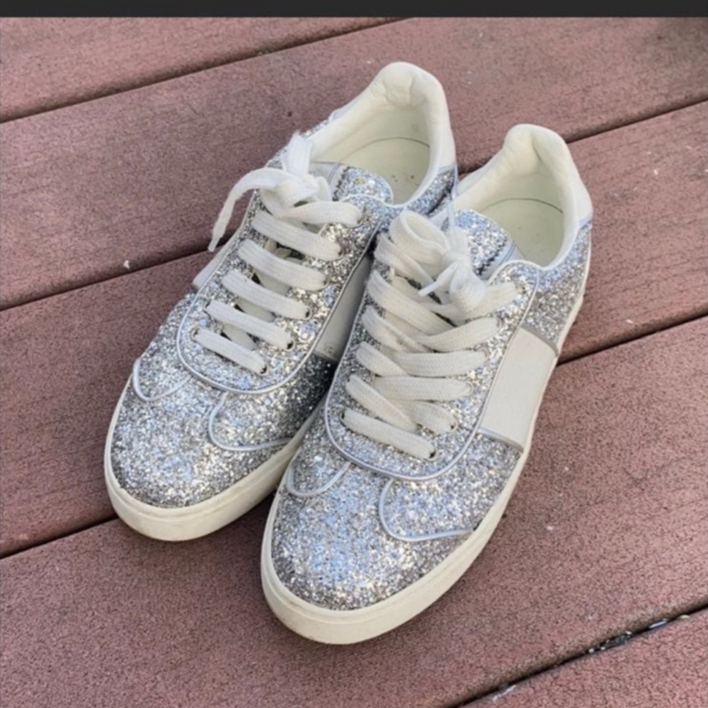 Valentino Silver Glitter Women's Sneakers